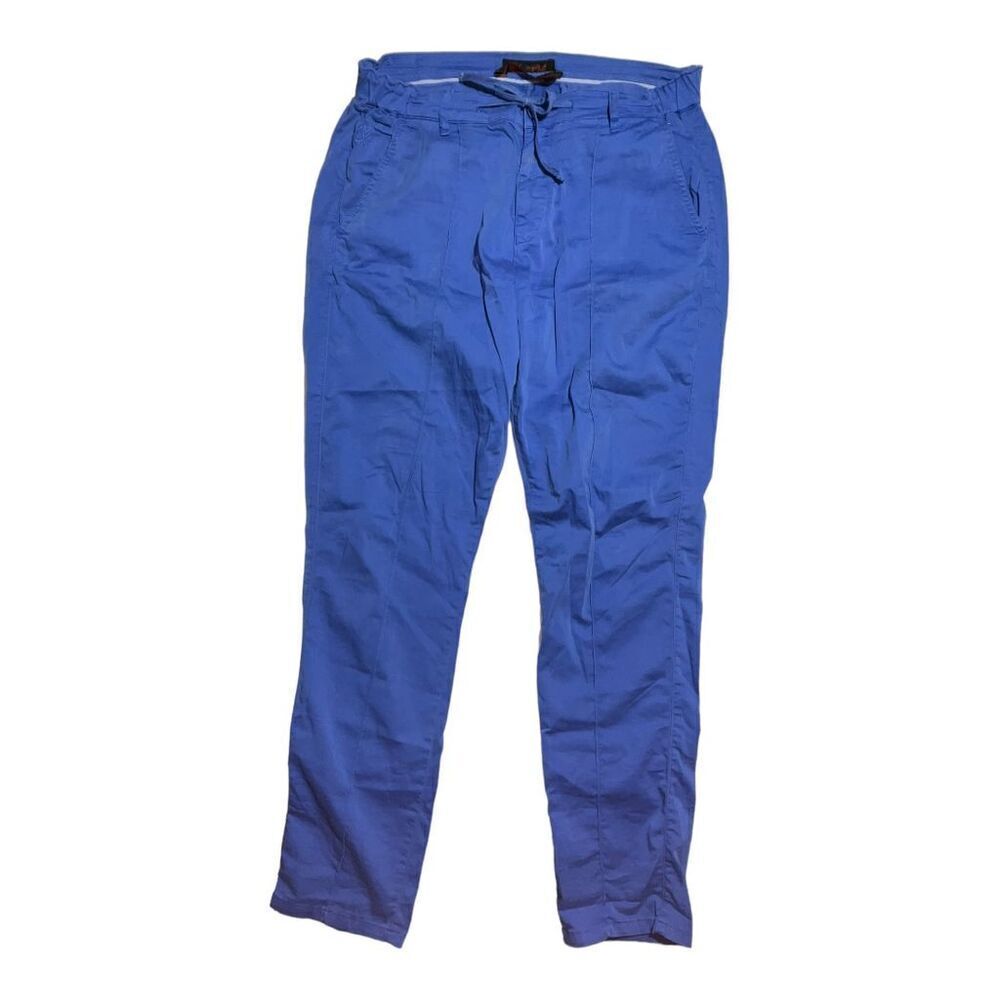 🔵 Eighty X Men’s Chino Pants 💼 Royal‎ Blue Flat Front | Size 36